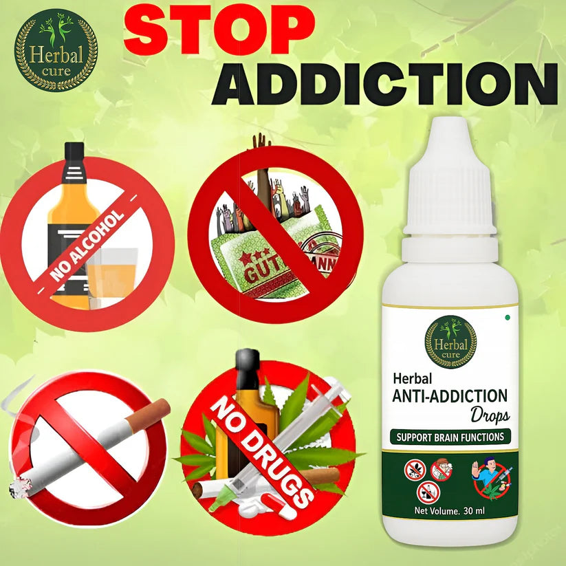 Anti Addiction Drops (Pack Of 3) -Alcohol, Smoking, Gutka and Drug Addiction