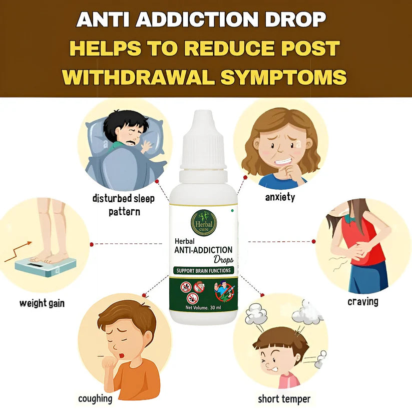Anti Addiction Drops (Pack Of 3) -Alcohol, Smoking, Gutka and Drug Addiction