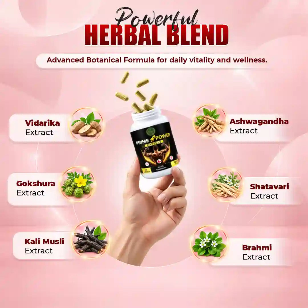 Prime Power Capsule -   Herbal Men's Wellness Capsule