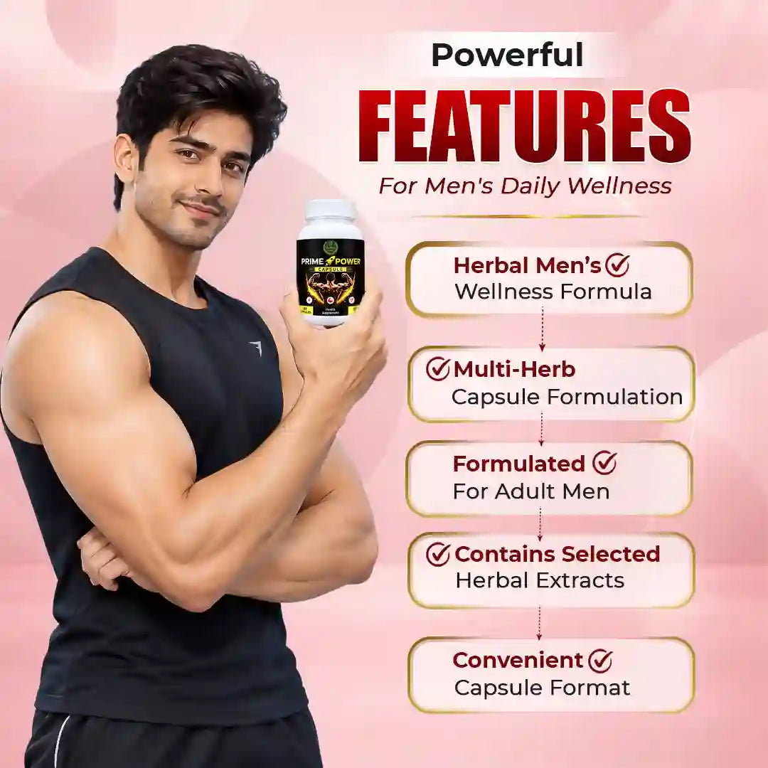 Prime Power Capsule -   Herbal Men's Wellness Capsule