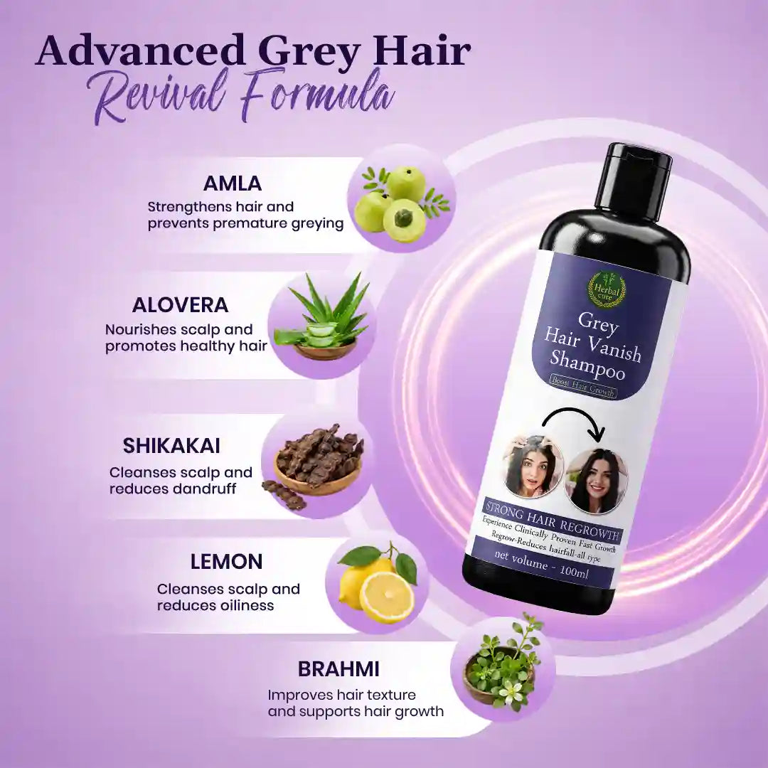 Grey Hair Vanish Shampoo – Grey Hair Care & Stronger Hair ⭐