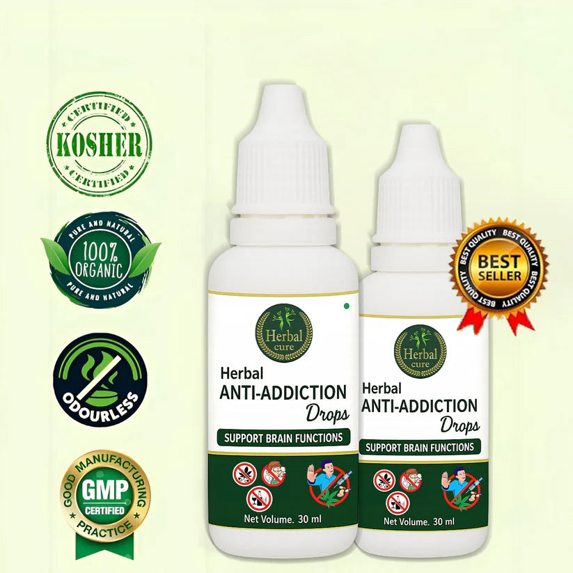 Anti Addiction Drops (Pack Of 3) -Alcohol, Smoking, Gutka and Drug Addiction